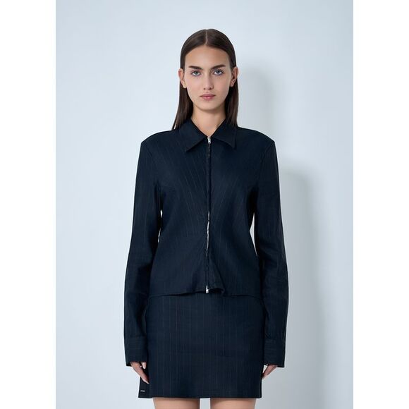 Our Legacy Women Slim Zip Shirt